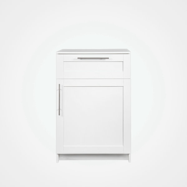 Toyuson Matte White 35.43"H x 23.62"W x 15.75"D Medium Density